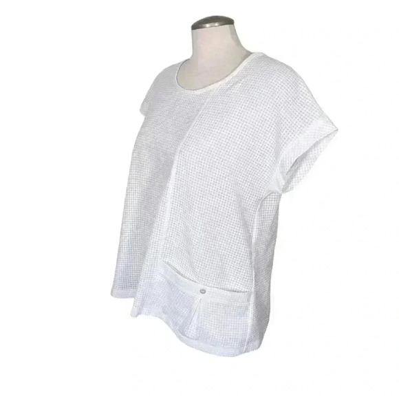 JOSEPH RIBKOFF Medium Textured Checkered Top Womens Size 10 Vanilla Style 241217 - Picture 5 of 10